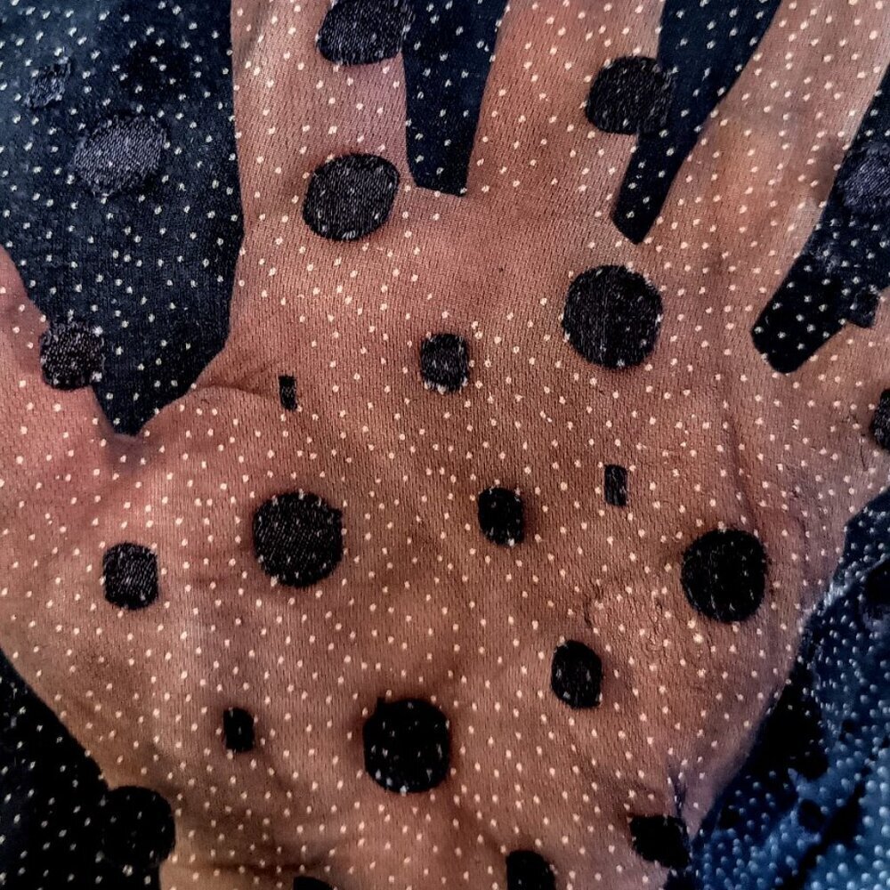 Walter Black Swiss Dot Silk Short Sleeve Dress - Picture 7 of 7
